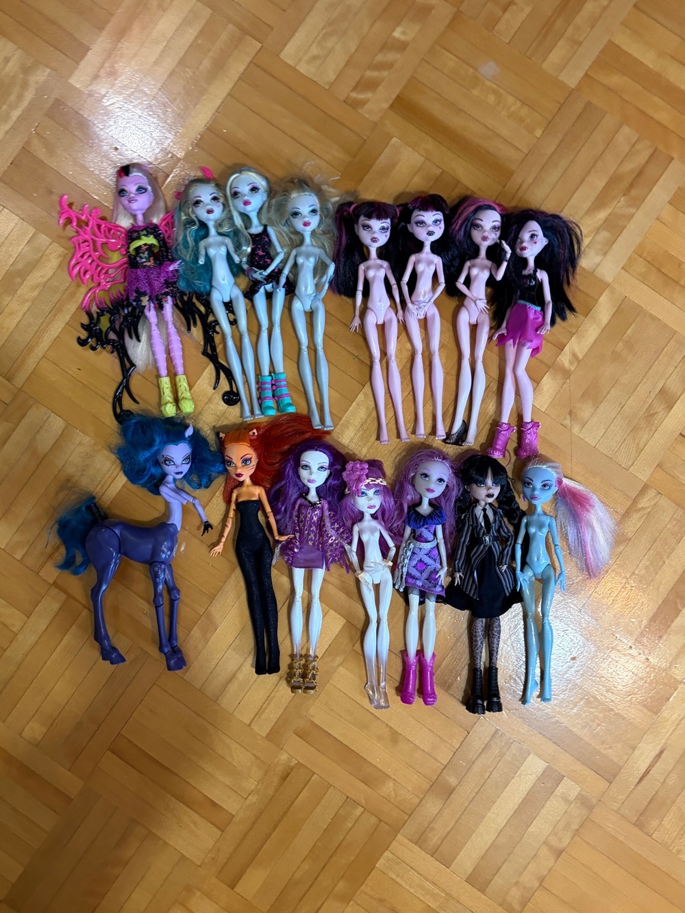 monster high dolls bundle - purple pink blue accents